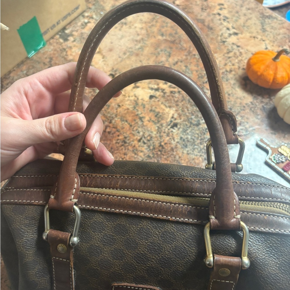 Celine Brown Patterned Duffel Bag - image 7